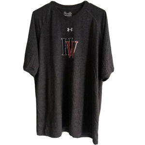 Under Armour Mens XL Loose Heat Gear Shirt Short Sleeves Heather Gray